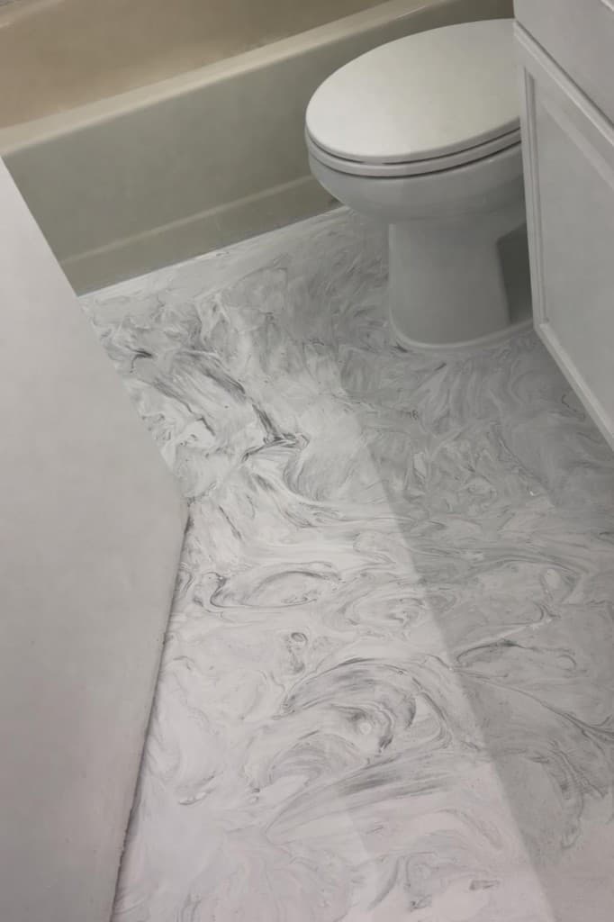 Epoxy bathroom floor